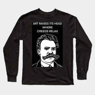 FRIEDRICH NIETZSCHE quote .6 - ink portrait Long Sleeve T-Shirt